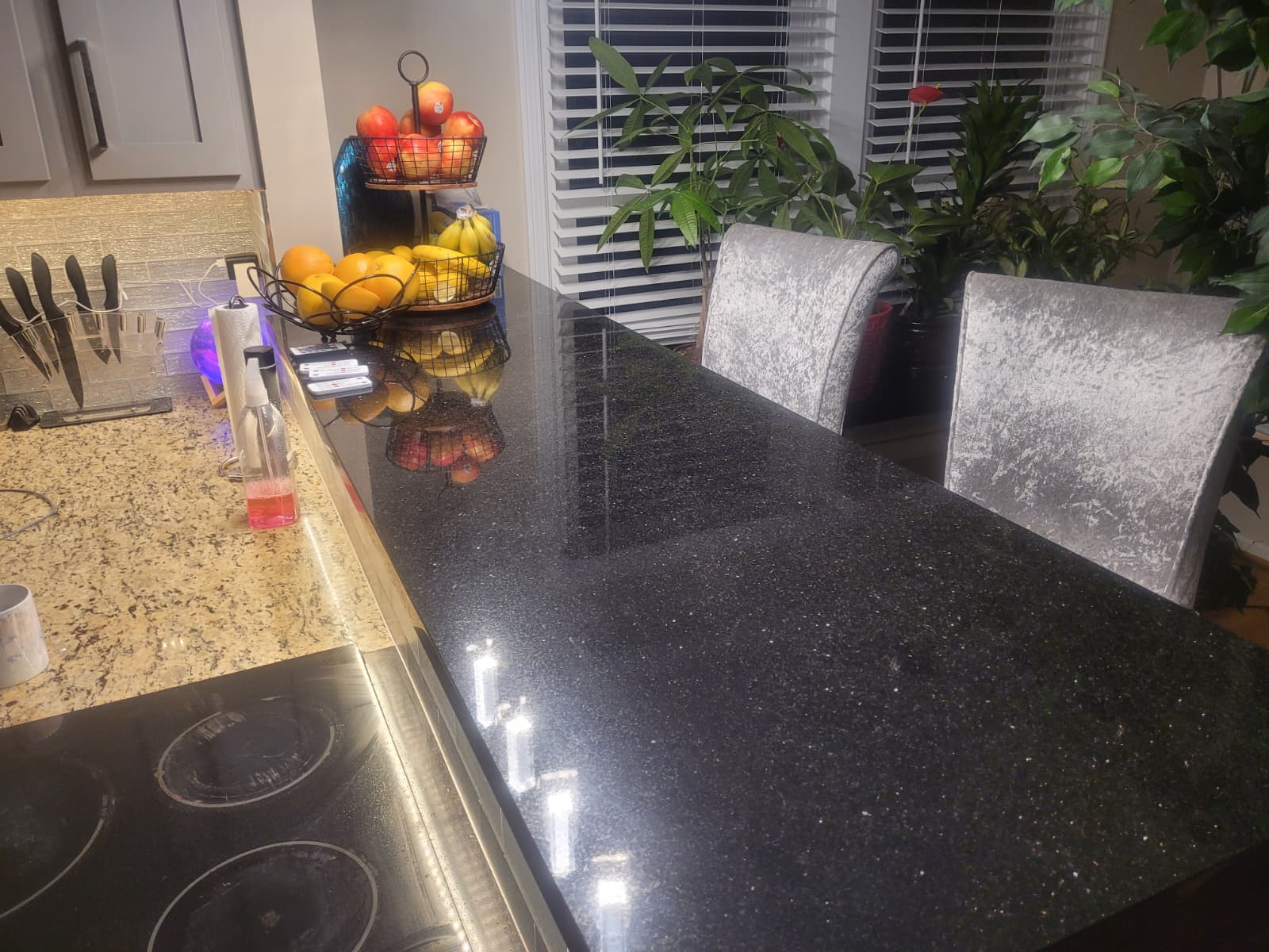 Gallery Kitchen remodeling project with granite countertops and dining area by Perfectum Construction & Plumbing