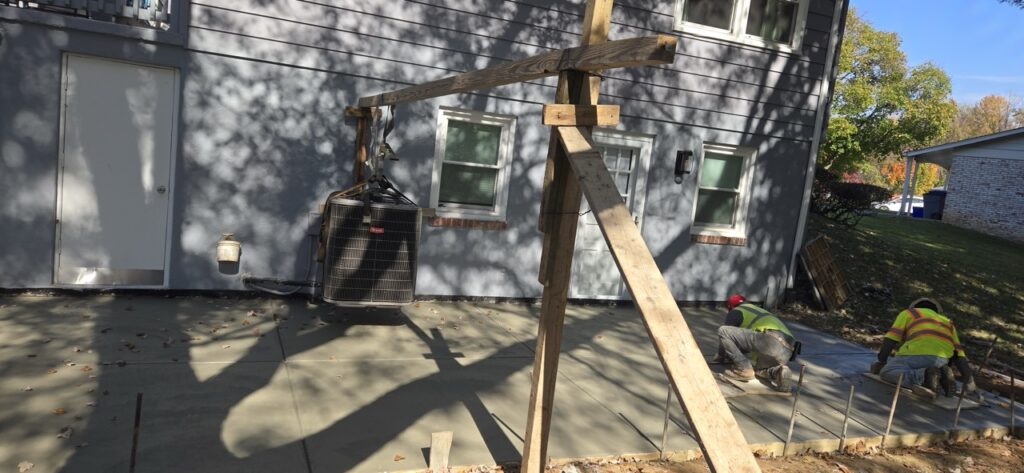 Gallery House remodeling and restoration project by Perfectum Construction & Plumbing in Gaithersburg, MD, featuring HVAC installation and concrete work.