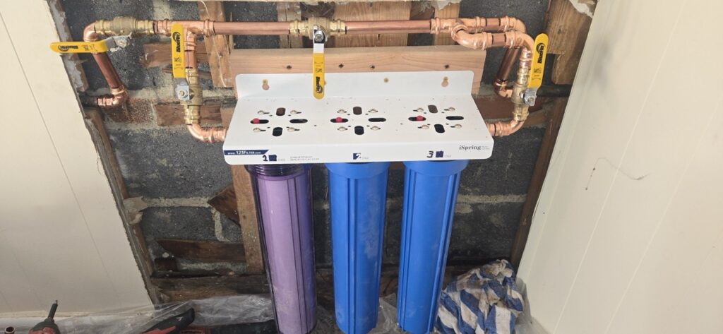 Gallery Copper piping and water filtration system installation by Perfectum Plumbing.