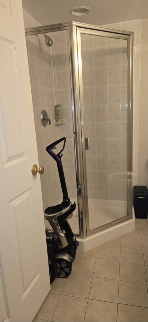 Gallery Newly remodeled bathroom shower enclosure and tiling by Perfectum Construction & Plumbing.