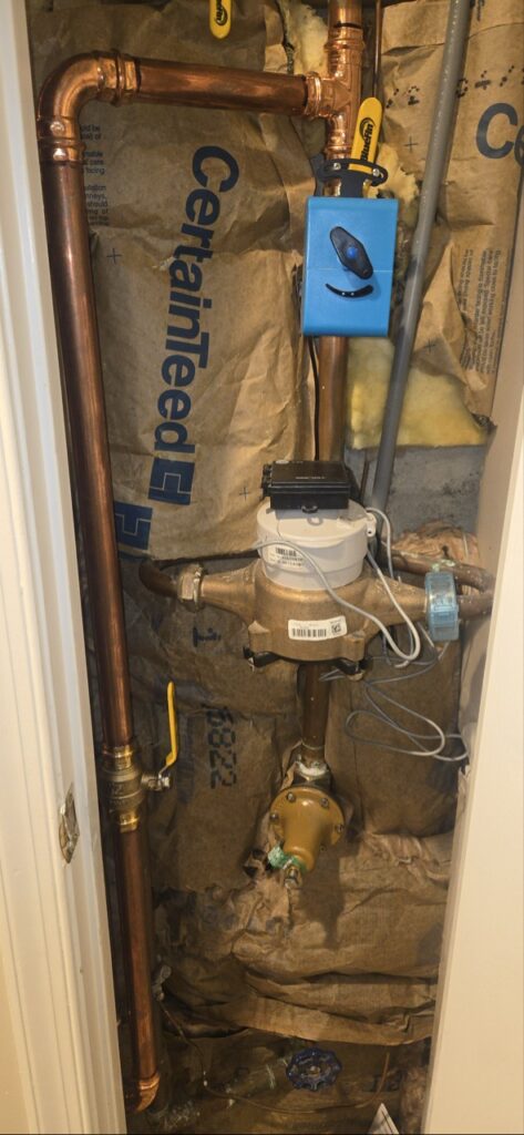 Gallery New plumbing installation and repairs featuring copper pipes and water meter by Perfectum Construction & Plumbing.