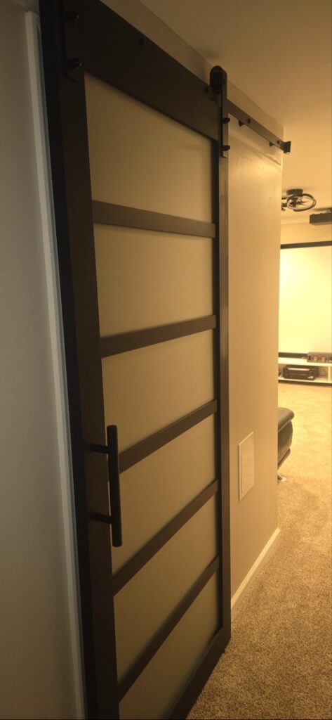 Gallery Barn door installation and remodeling project by Perfectum Construction & Plumbing.