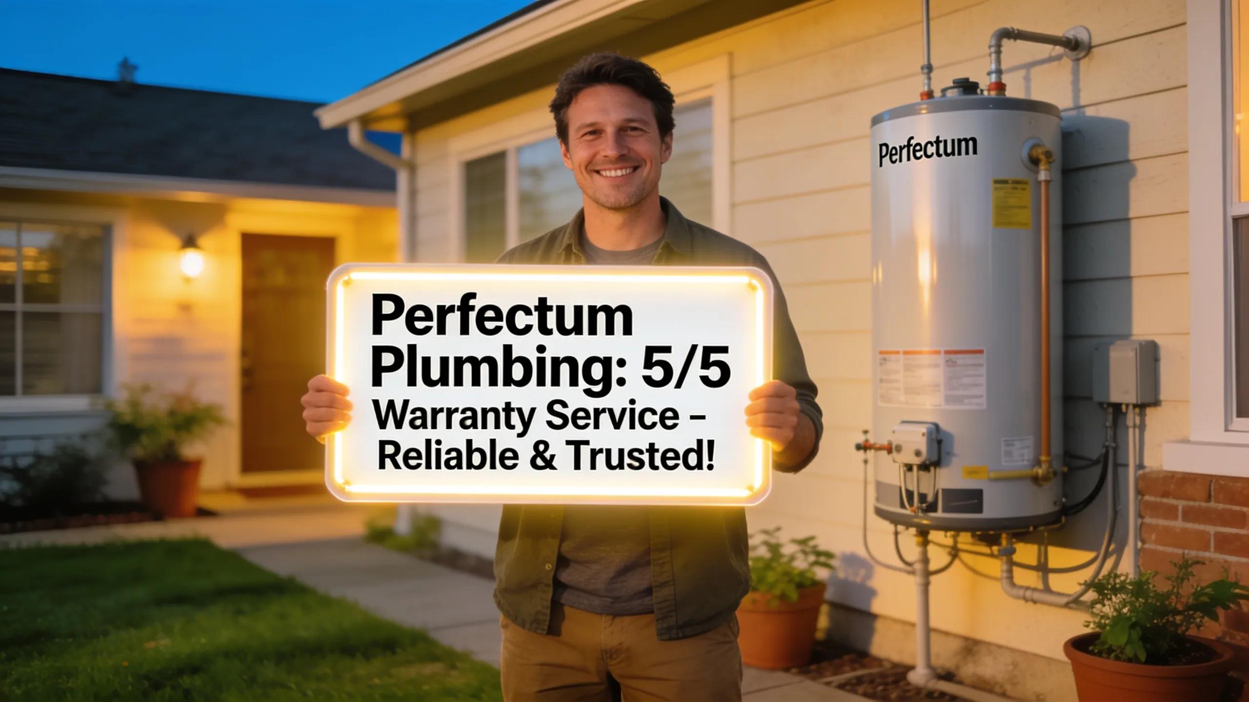 What Water Heater Service Warranties Can You Count On? Satisfied customer sharing a testimonial about Perfectum Plumbing's warranty services