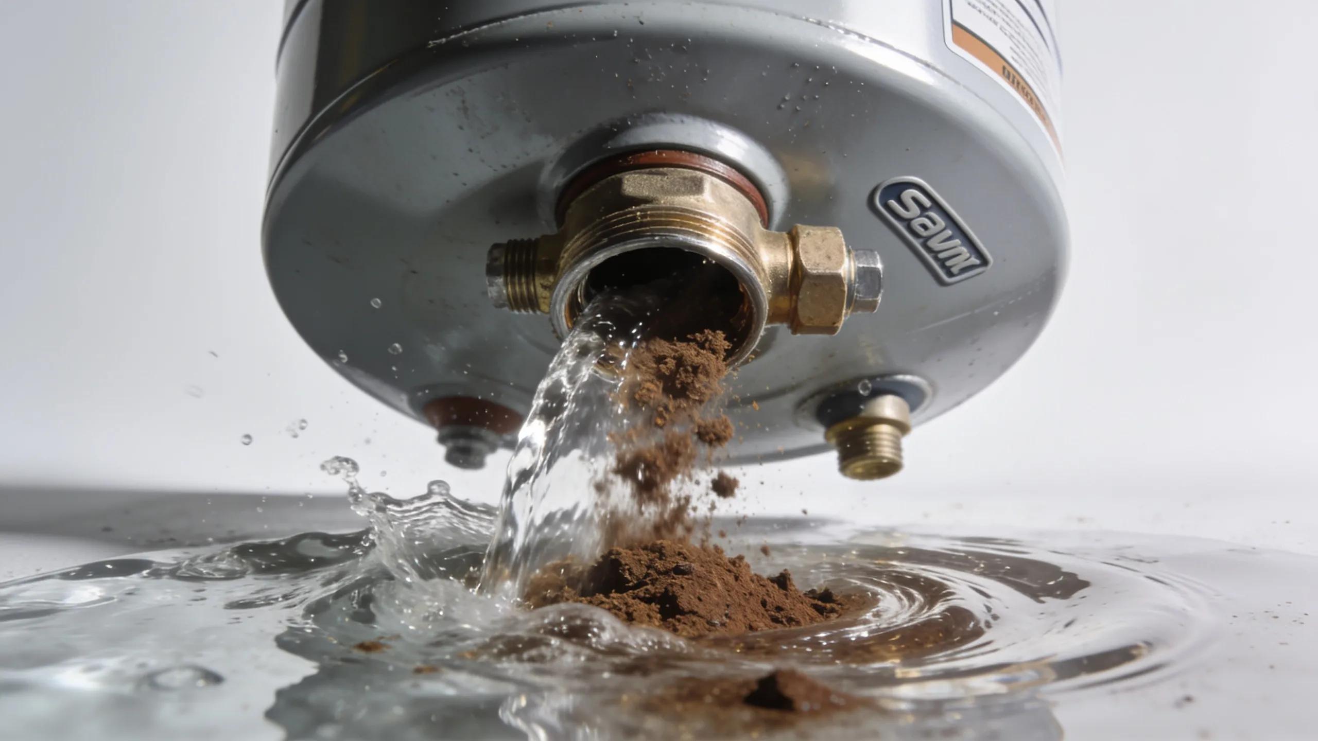 Top 5 Common Water Heater Issues in Gaithersburg, MD Visual of sediment being flushed from a water heater tank during maintenance